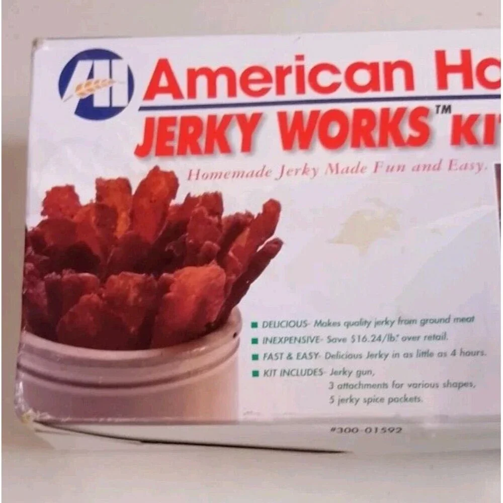 Vintage American Harvest Jerky Works Kit SEALED New Old Stock Nesco BJW-1 Gun